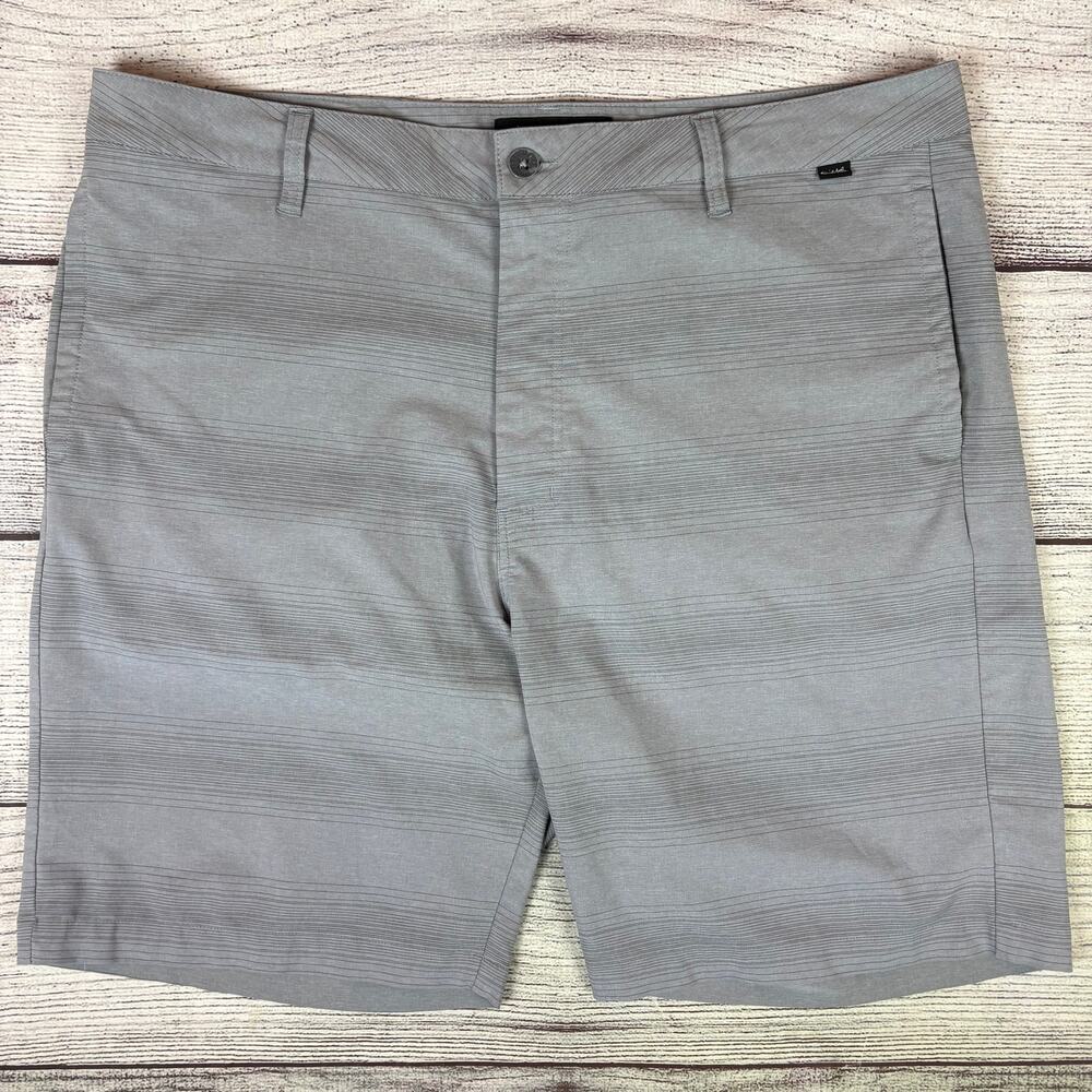 Travis Matthew Gray Striped Golf Shorts